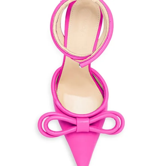 Brand new Mach &amp; Mach Bow Leather Sandals in Fuschia .