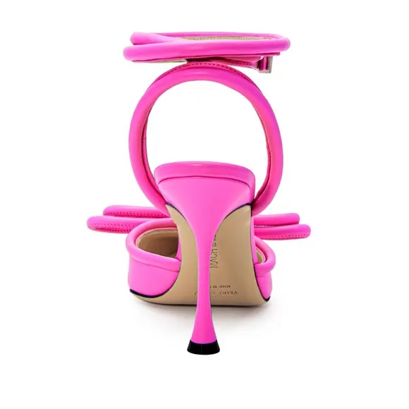 Brand new Mach &amp; Mach Bow Leather Sandals in Fuschia .