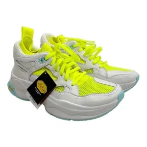 Brandblack Saga Sneakers Trainers White Lime Size 10 New