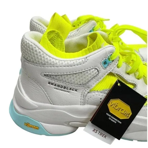 Brandblack Saga Sneakers Trainers White Lime Size 10 New