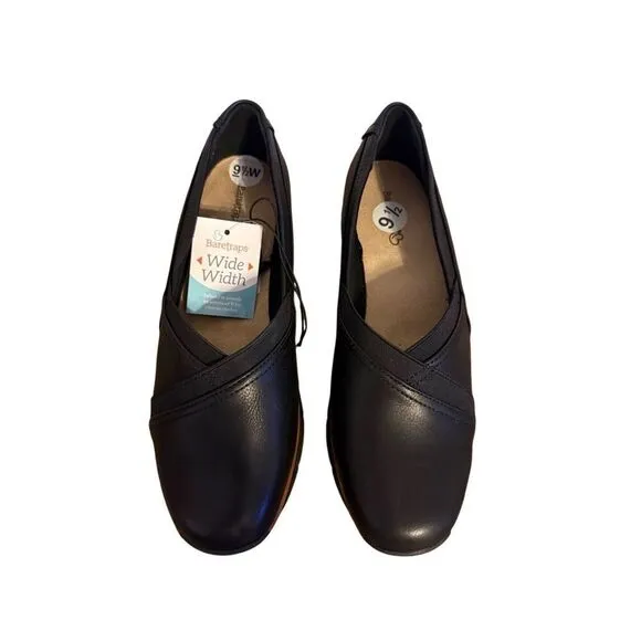 Brand New BareTraps Gleena Closed Toe Black Loafers 9.5 Wide Width