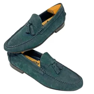 Brooks Brothers 5229 Hand Sewn Nubuck Moc‎ Toe Tassel Loafers
