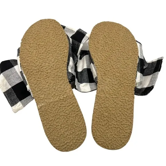 Brother Vellies Burkina Slide Montauk Picnic Gingham Bow Sandals NWT Women’s 8