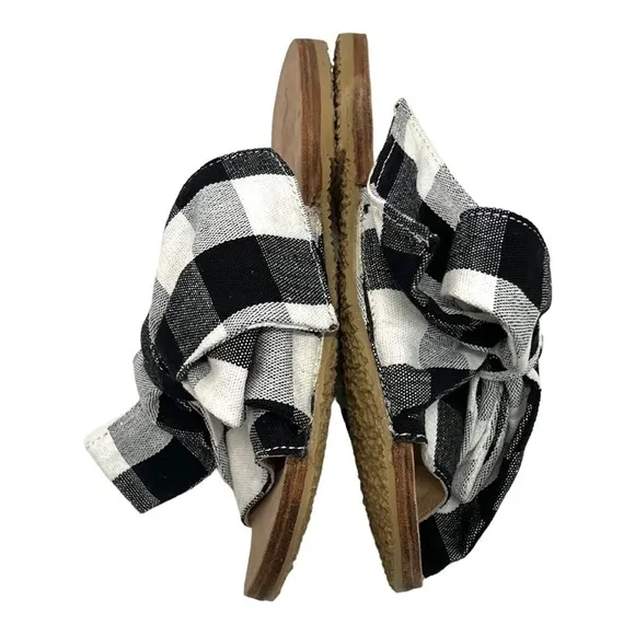 Brother Vellies Burkina Slide Montauk Picnic Gingham Bow Sandals NWT Women’s 8