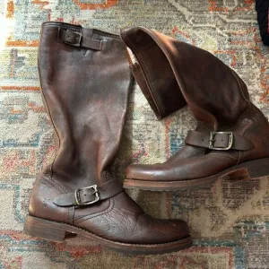 Brown Frye Pull on Leather Boots - 7