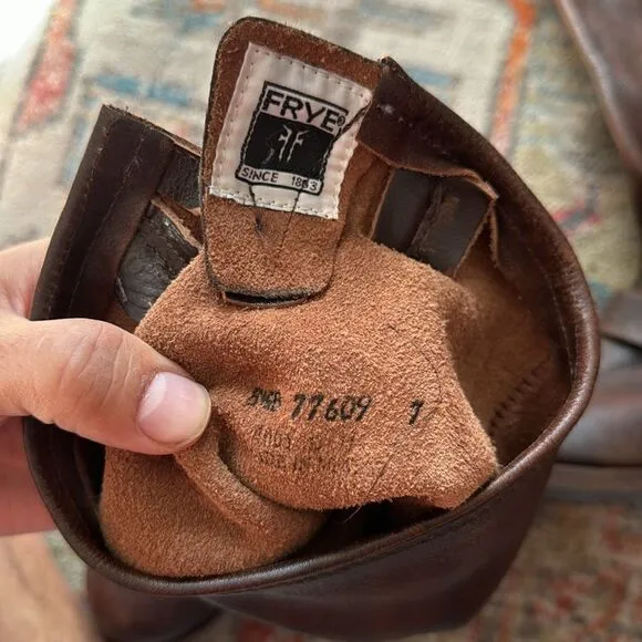 Brown Frye Pull on Leather Boots - 7