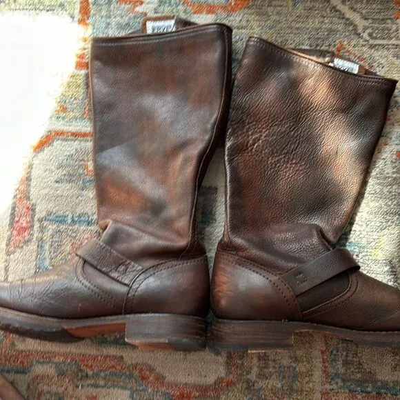 Brown Frye Pull on Leather Boots - 7