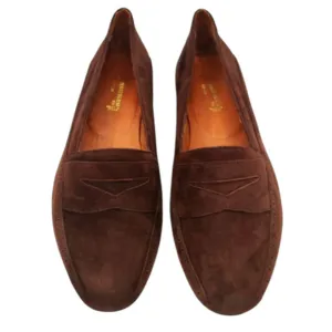 Brown R. Martegani Suede loafer flats sz 10 D