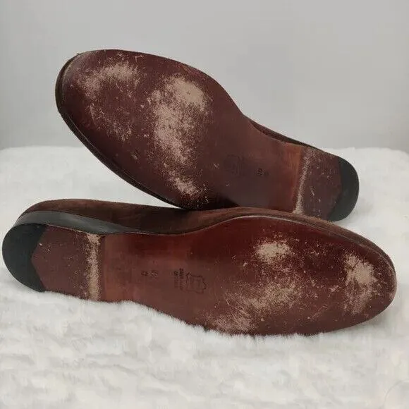 Brown R. Martegani Suede loafer flats sz 10 D