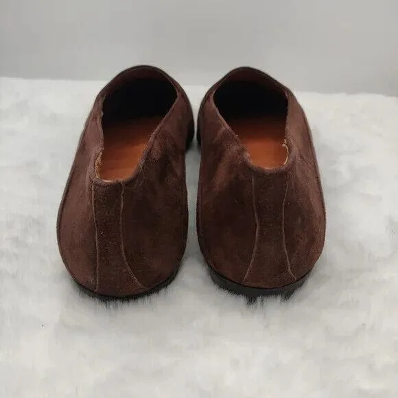 Brown R. Martegani Suede loafer flats sz 10 D