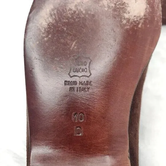 Brown R. Martegani Suede loafer flats sz 10 D