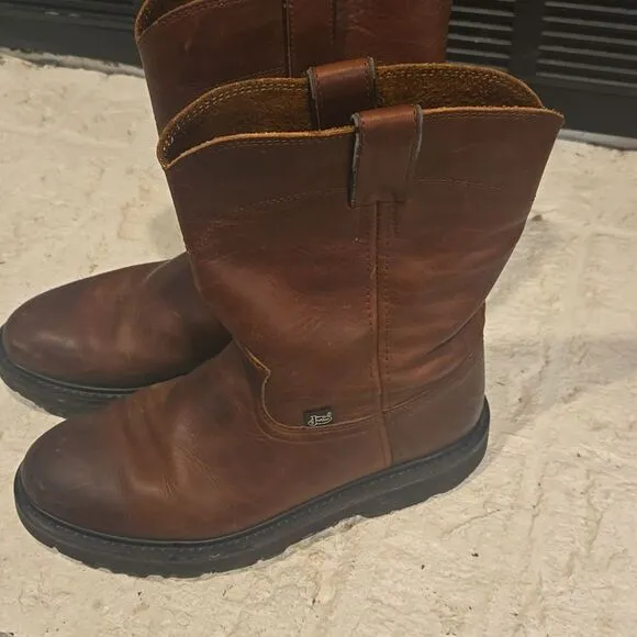 Brown justin leather Pull-On Boots