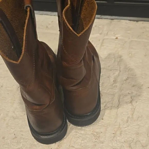 Brown justin leather Pull-On Boots