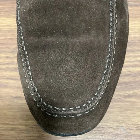 Bruno Magli Encino Casual Vamp Brown Suede Mens Loafers. Size 8 M.
