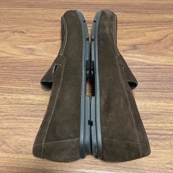 Bruno Magli Encino Casual Vamp Brown Suede Mens Loafers. Size 8 M.