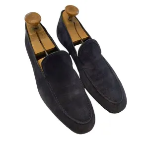 Bruno Parmigiani Italian Suede Shoes Mens EU 44 Slip On Loafers Oxford Leather