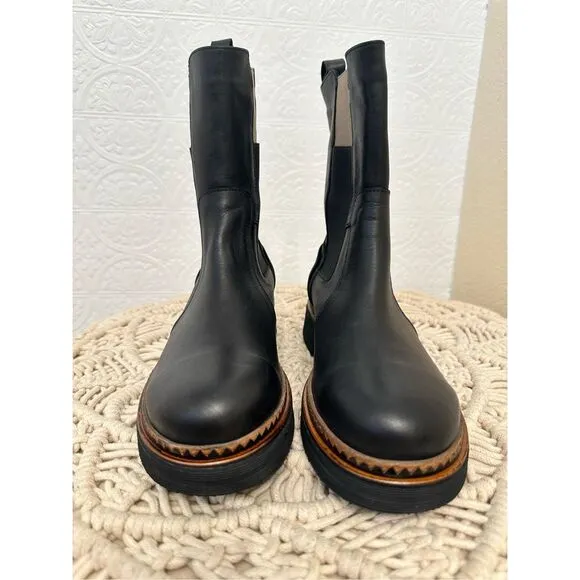 Bueno Black Gizelle Pull On Boots Size 38 or 7.5 New