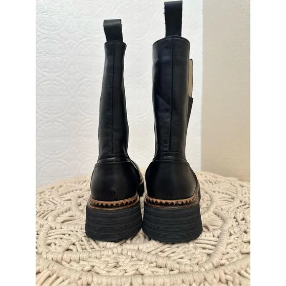 Bueno Black Gizelle Pull On Boots Size 38 or 7.5 New