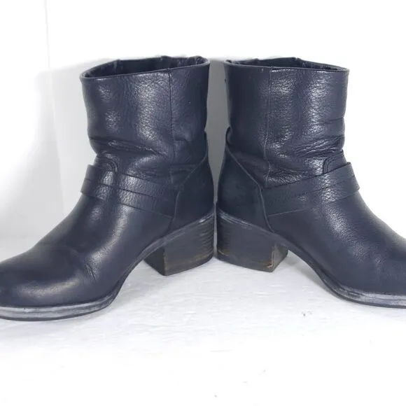 Bull Boxer Women’s US 6,5 EU 37 Black Leather Pull On Riding Boots Booties