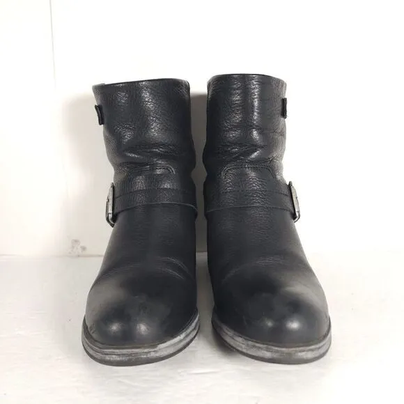 Bull Boxer Women’s US 6,5 EU 37 Black Leather Pull On Riding Boots Booties