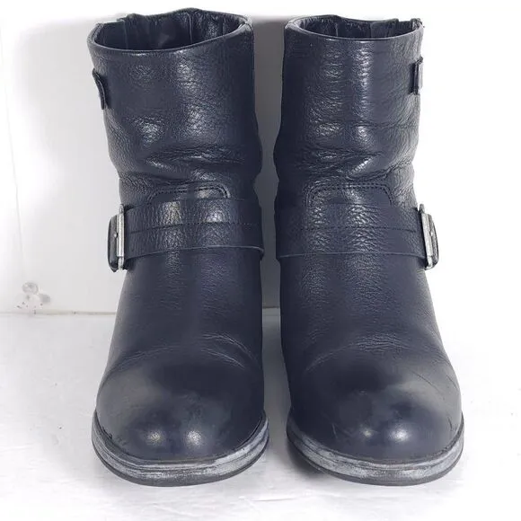 Bull Boxer Women’s US 6,5 EU 37 Black Leather Pull On Riding Boots Booties