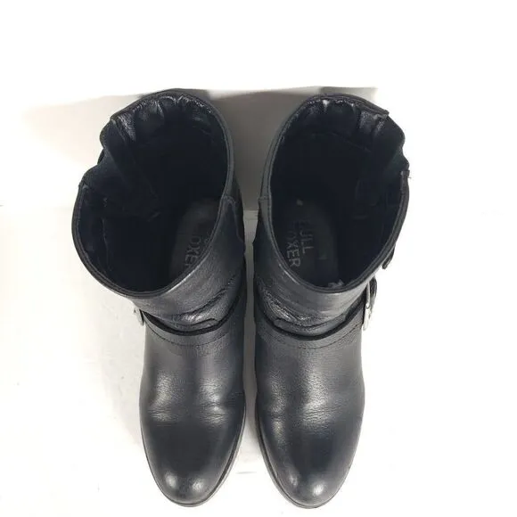 Bull Boxer Women’s US 6,5 EU 37 Black Leather Pull On Riding Boots Booties