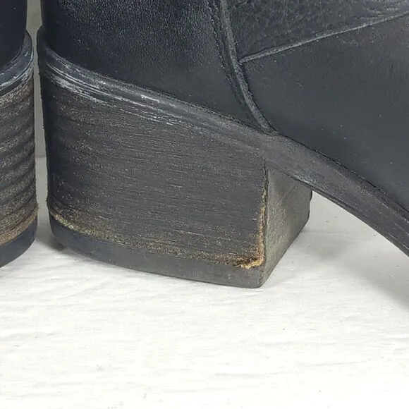 Bull Boxer Women’s US 6,5 EU 37 Black Leather Pull On Riding Boots Booties