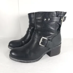 Bull Boxer Women’s US 6,5 EU 37 Black Leather Pull On Riding Boots Booties