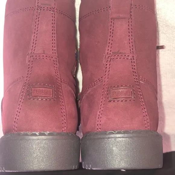 Burgundy Polo Boots