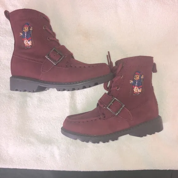 Burgundy Polo Boots