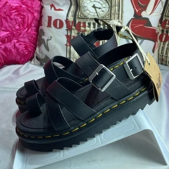 (C) Dr. Martens Avry Hydro Leather Strap Adjustable Sandals Women's sizes 6 &amp; 10