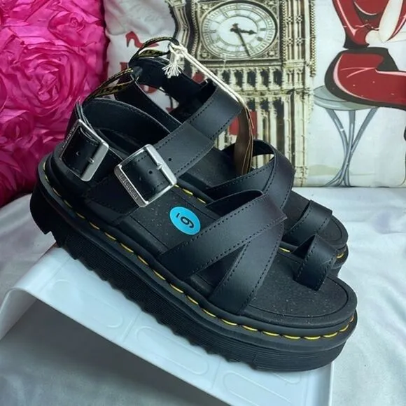 (C) Dr. Martens Avry Hydro Leather Strap Adjustable Sandals Women's sizes 6 &amp; 10