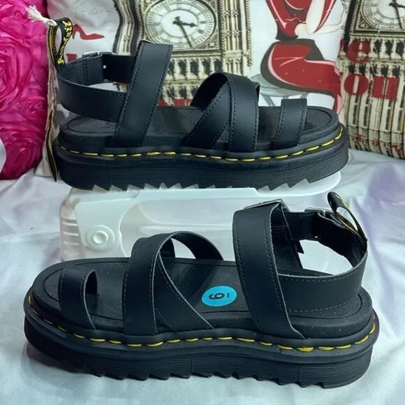 (C) Dr. Martens Avry Hydro Leather Strap Adjustable Sandals Women's sizes 6 &amp; 10