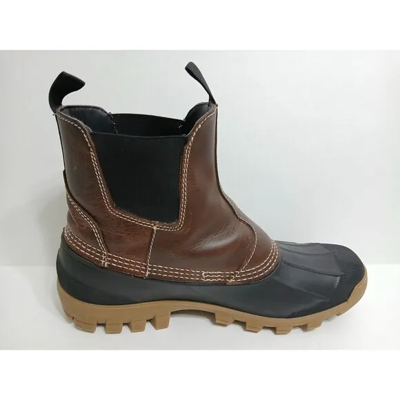 Cabelas Men’s Size 12 Duck Rubber Leather Thinsulate Waterproof Pull On Boots