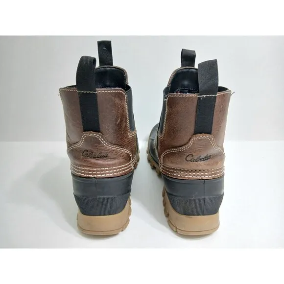Cabelas Men’s Size 12 Duck Rubber Leather Thinsulate Waterproof Pull On Boots