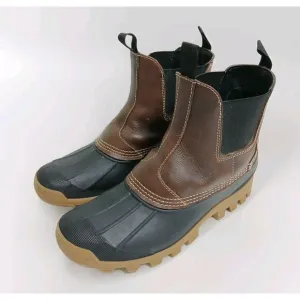 Cabelas Men’s Size 12 Duck Rubber Leather Thinsulate Waterproof Pull On Boots