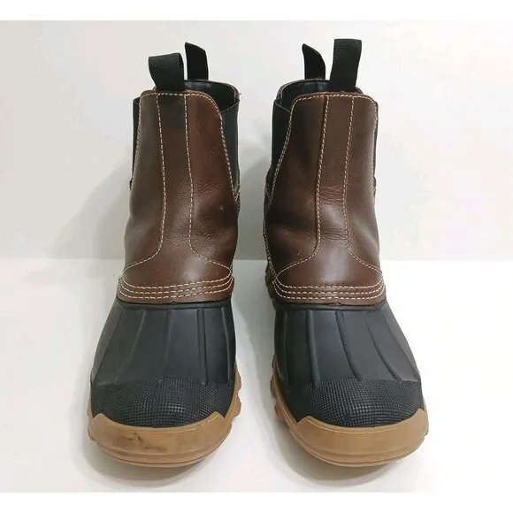 Cabelas Men’s Size 12 Duck Rubber Leather Thinsulate Waterproof Pull On Boots