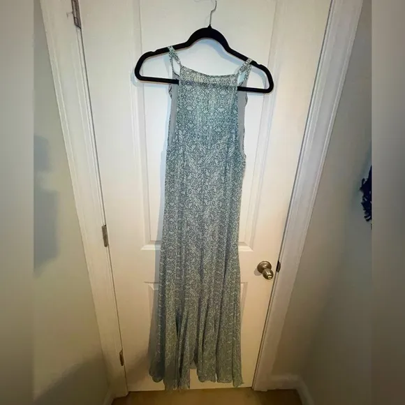 Cabi Garden Party Maxi Dress Mixed Print Ruffle Spring Sz10 Fairycore, Preppy
