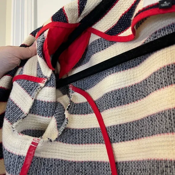Cabi Striped Cruise Jacket Size 4 Nautical Chic Classic Summer Red White Blue