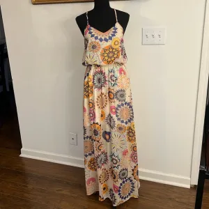 Cals Maxi Lightweight Sheer Flowy Dress , Sz. S.