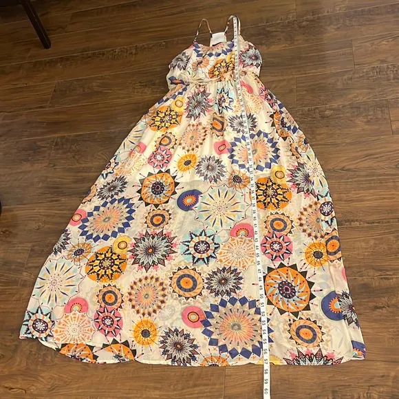 Cals Maxi Lightweight Sheer Flowy Dress , Sz. S.