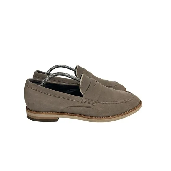 Calvin Klein Mens Size 8 beige Suede Arthur penny Loafers shoes