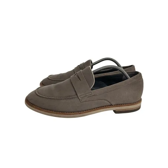 Calvin Klein Mens Size 8 beige Suede Arthur penny Loafers shoes