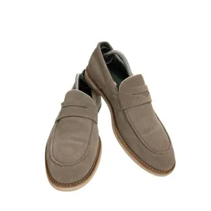 Calvin Klein Mens Size 8 beige Suede Arthur penny Loafers shoes