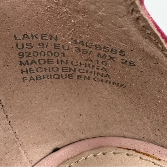 Calvin Klein Pink Laken Almond Toe Heeled Sandals Size 9 Women’s