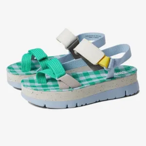 Camper Oruga Up Blue and Green Hook &amp; Loop Strap Sandals, NEW, Size 41 MSRP $155