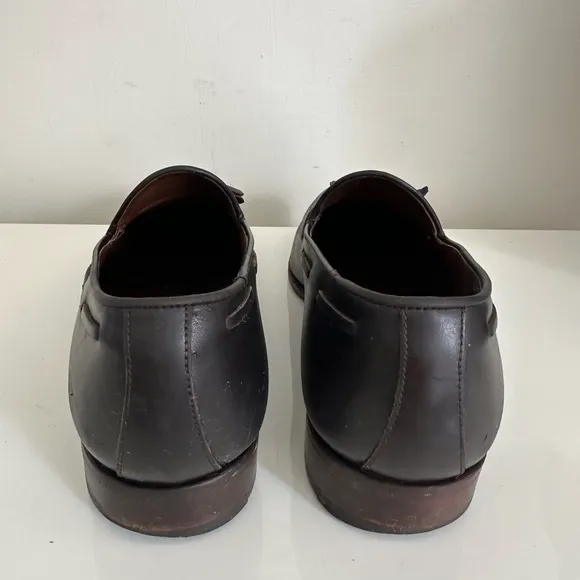CARMINA SPLIT TOE TASSELED BLACK BROWN LEATHER LOAFERS SIZE 9