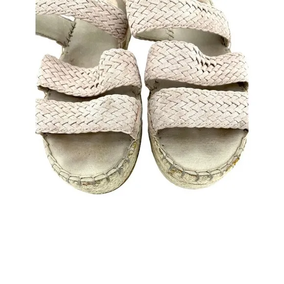 Caslon Pink Braided Espadrille Sandals Strap Buckle SZ 6.5 New