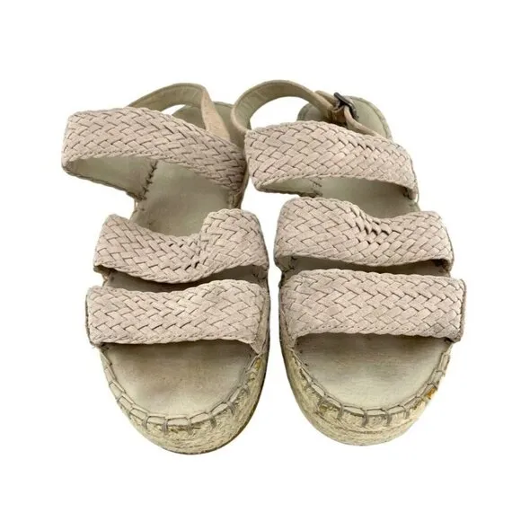 Caslon Pink Braided Espadrille Sandals Strap Buckle SZ 6.5 New