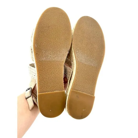 Caslon Pink Braided Espadrille Sandals Strap Buckle SZ 6.5 New